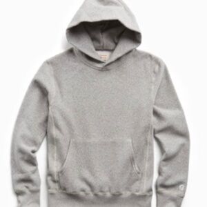 Todd Snyder + Champion Heavyweight Popover Hoodie in Light Grey Mix - Size Med